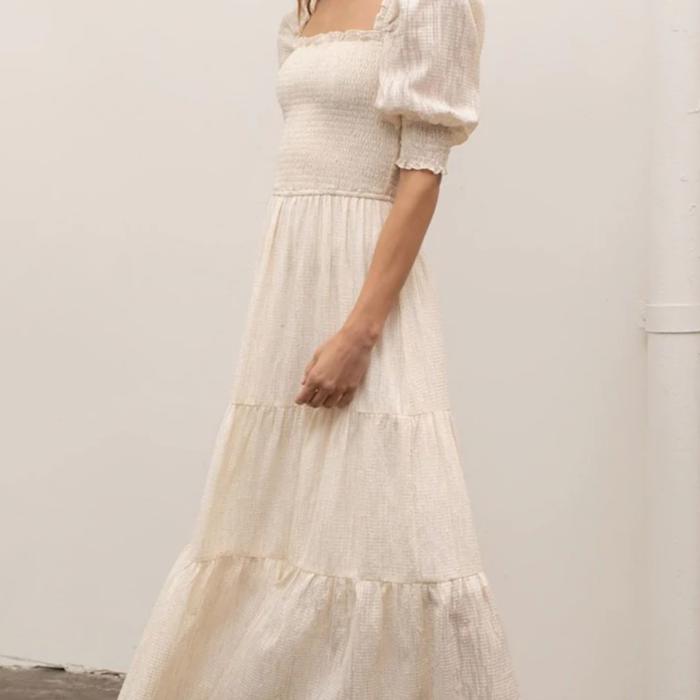 Moon River Smocked Tiered Maxi Dress